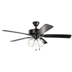 KICHLER 330016SBKS 52" Basics Pro Premier Fan Satin Black