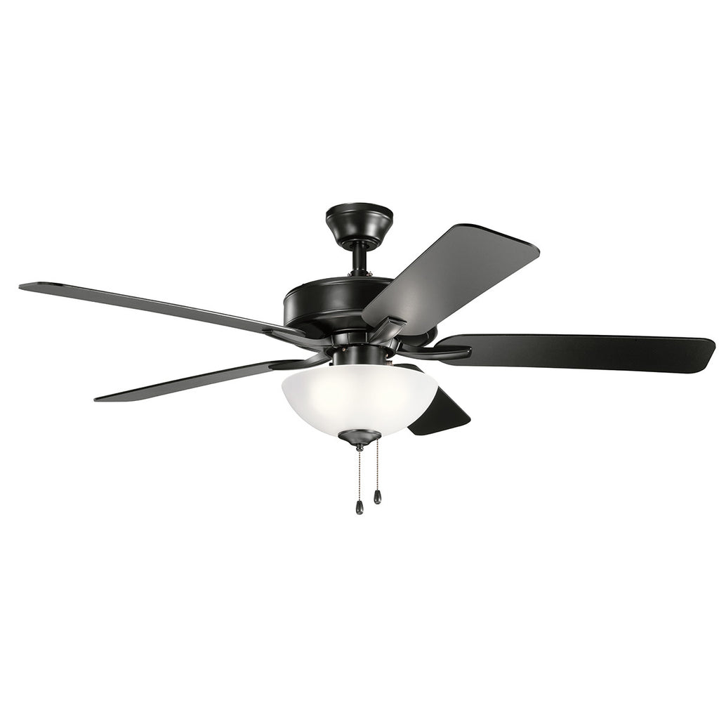 KICHLER 330017SBK 52" Basics Pro Select Fan Satin Black