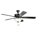 KICHLER 330017SBK 52" Basics Pro Select Fan Satin Black