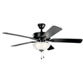 KICHLER 330017SBK 52" Basics Pro Select Fan Satin Black