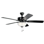 KICHLER 330017SBK 52" Basics Pro Select Fan Satin Black