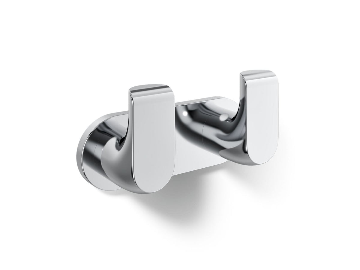 KOHLER K-97500-CP Avid Double Robe Hook - Polished Chrome