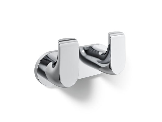 KOHLER K-97500-CP Avid Double robe hook - Polished Chrome