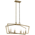 KICHLER 43494NBR Abbotswell 42" 8 Light Linear Chandelier Natural Brass