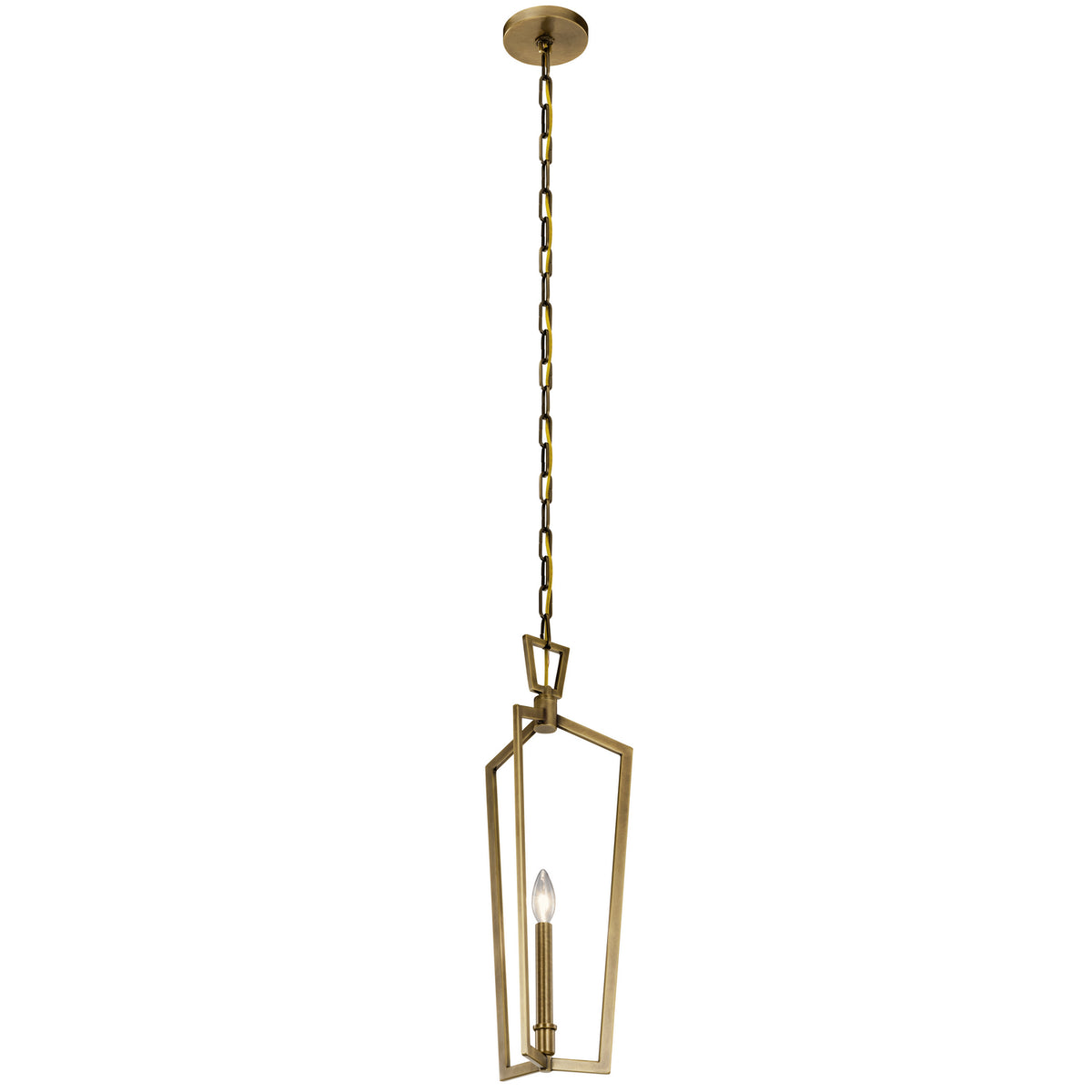 KICHLER 43497NBR Abbotswell 23.5" 1 Light Mini Pendant Natural Brass