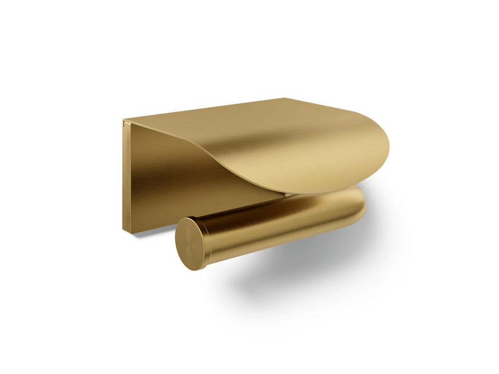 KOHLER K-97503-2MB Avid Covered Toilet Paper Holder - Vibrant Brushed Moderne Brass