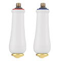 MOEN 97560 Monticello Platinum Replacement Handle Knob Insert - Porcelain/Polished Brass