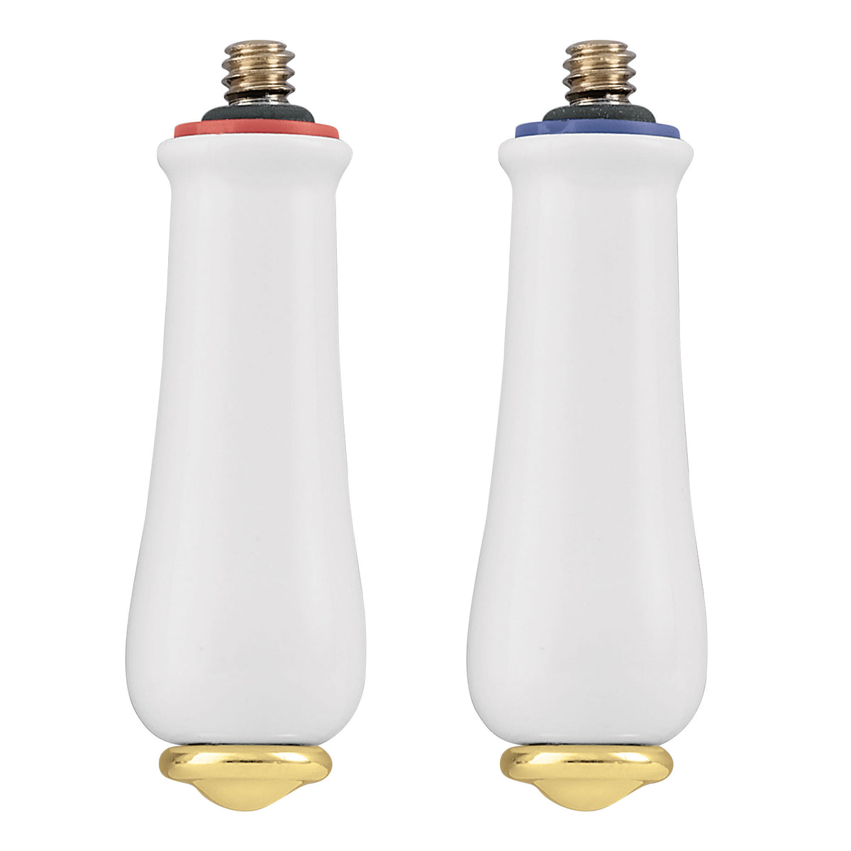 MOEN 97560 Monticello Platinum Replacement Handle Knob Insert - Porcelain/Polished Brass