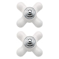 MOEN 97587 Monticello Replacement Handle Knob Insert - Porcelain/Chrome