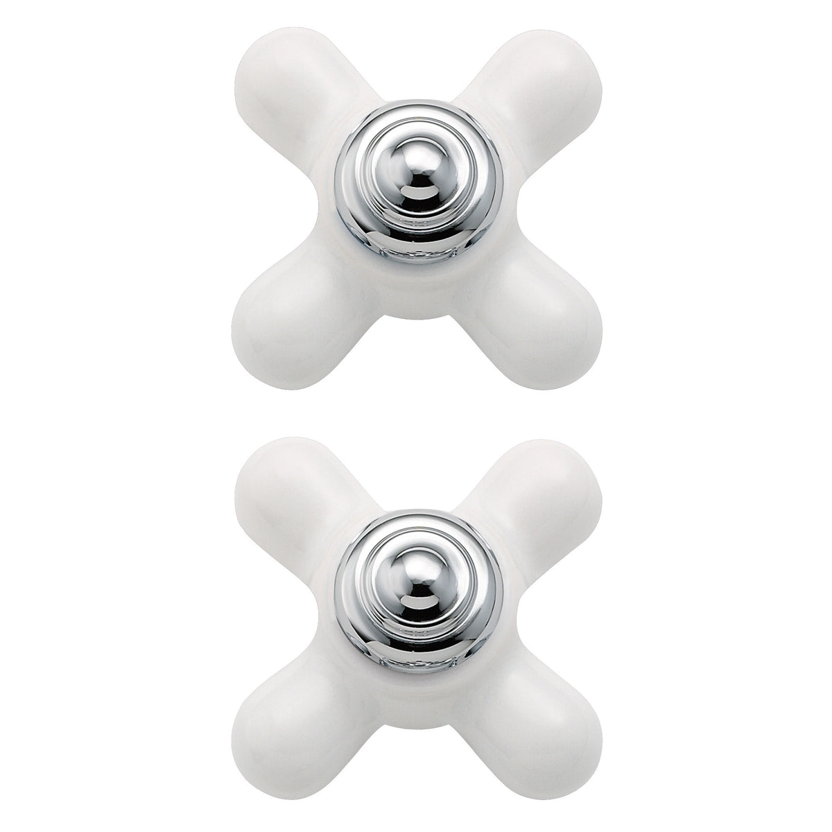 MOEN 97587 Monticello Replacement Handle Knob Insert - Porcelain/Chrome