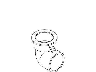KOHLER Body, 90 Deg El, 1 1/2', K-97886