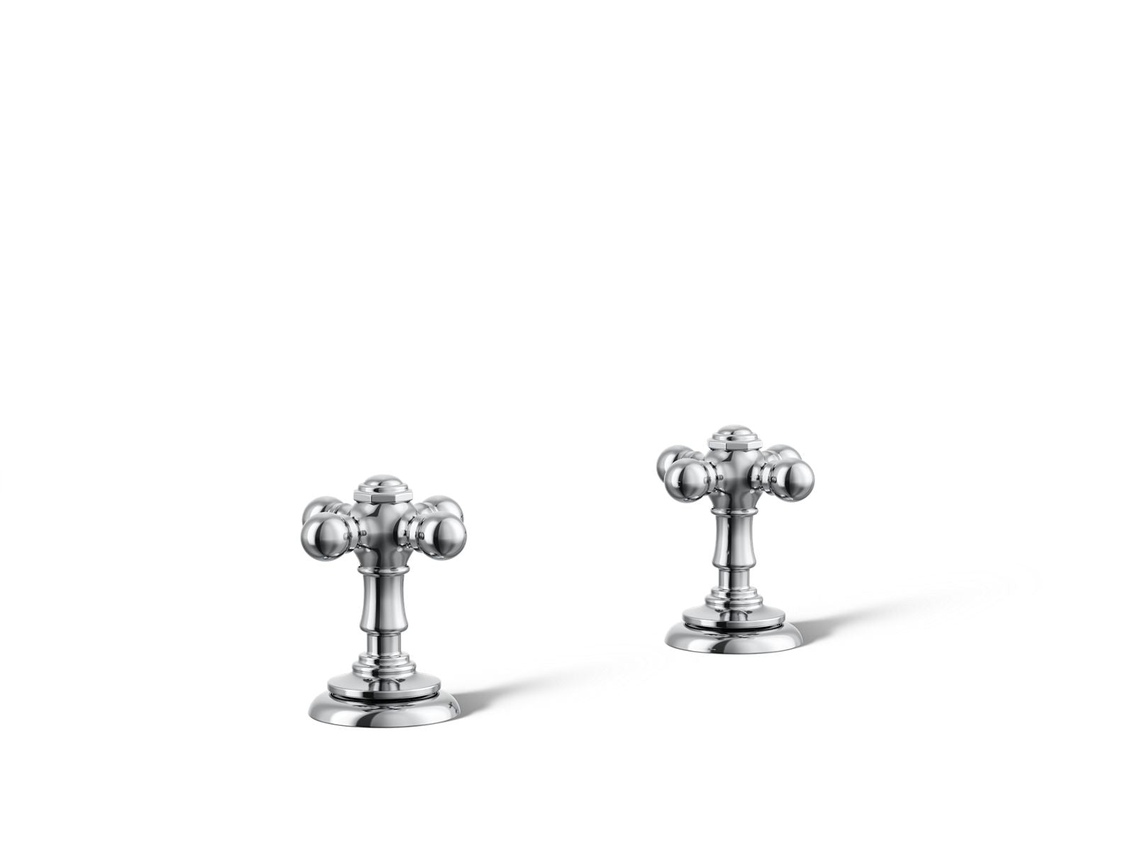 KOHLER K-98068-3-CP Artifacts Cross Bathroom Sink Faucet Handles - Polished Chrome