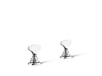 KOHLER K-98068-6-CP Artifacts T-Handle Bathroom Sink Faucet Handles - Polished Chrome