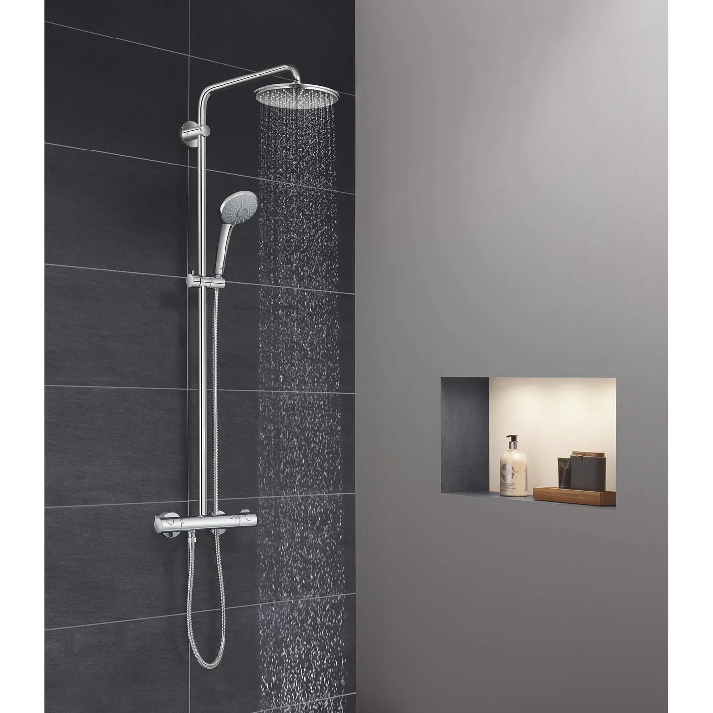 GROHE 26419000 Euphoria Thermostatic Shower System - Chrome