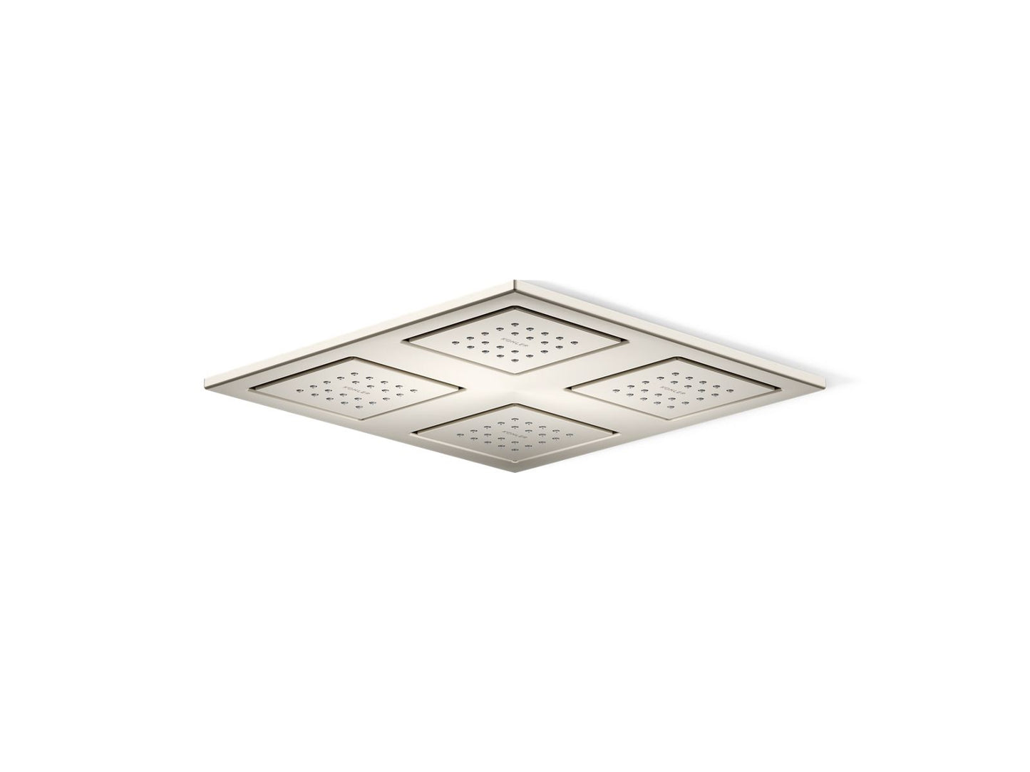 KOHLER K-98740-BN WaterTile Rain Overhead shower panel with four 22-nozzle sprayheads - Vibrant Brushed Nickel