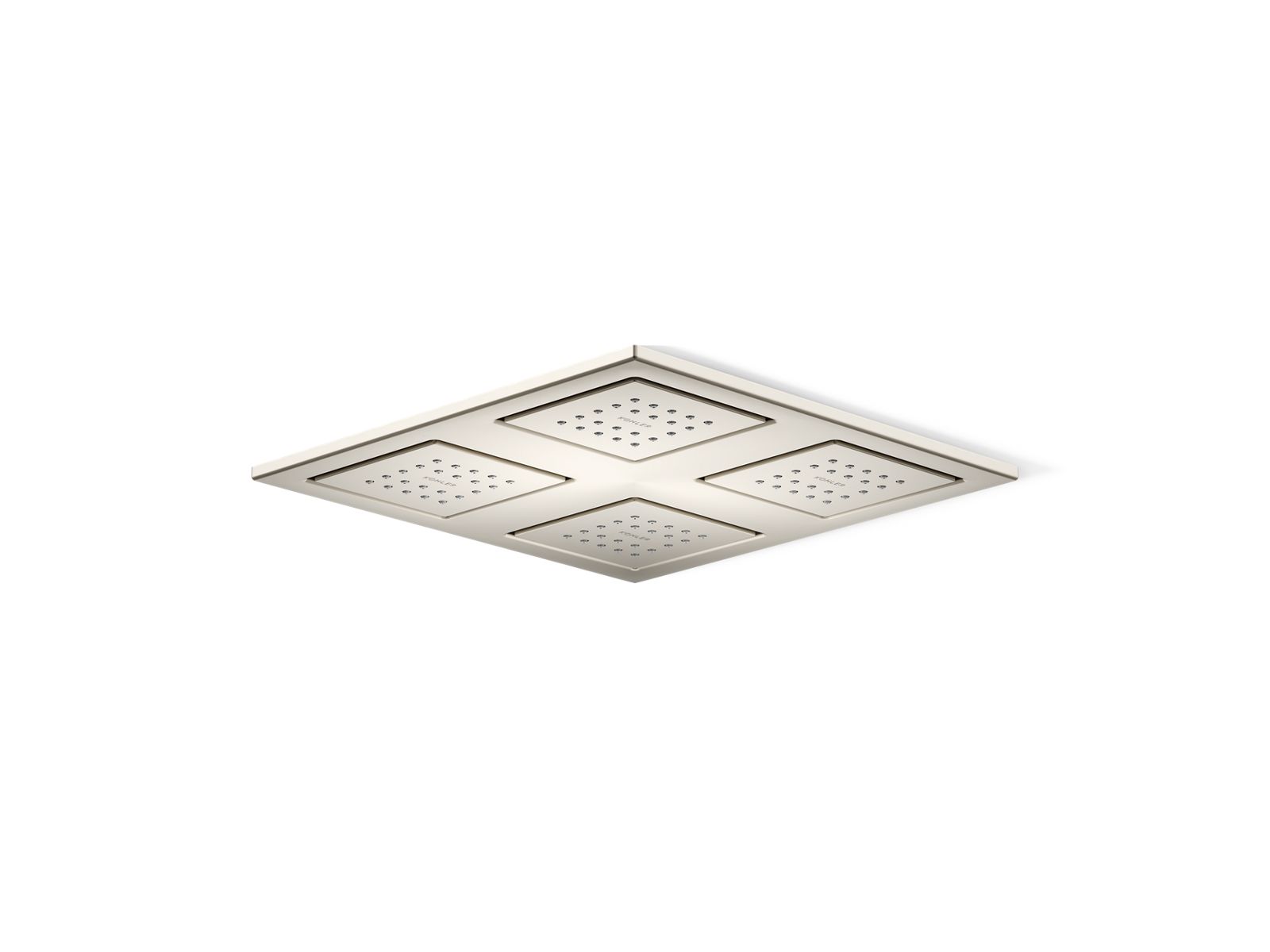 KOHLER K-98740-BN Watertile Rain Overhead Shower Panel With Four 22-Nozzle Sprayheads - Vibrant Brushed Nickel