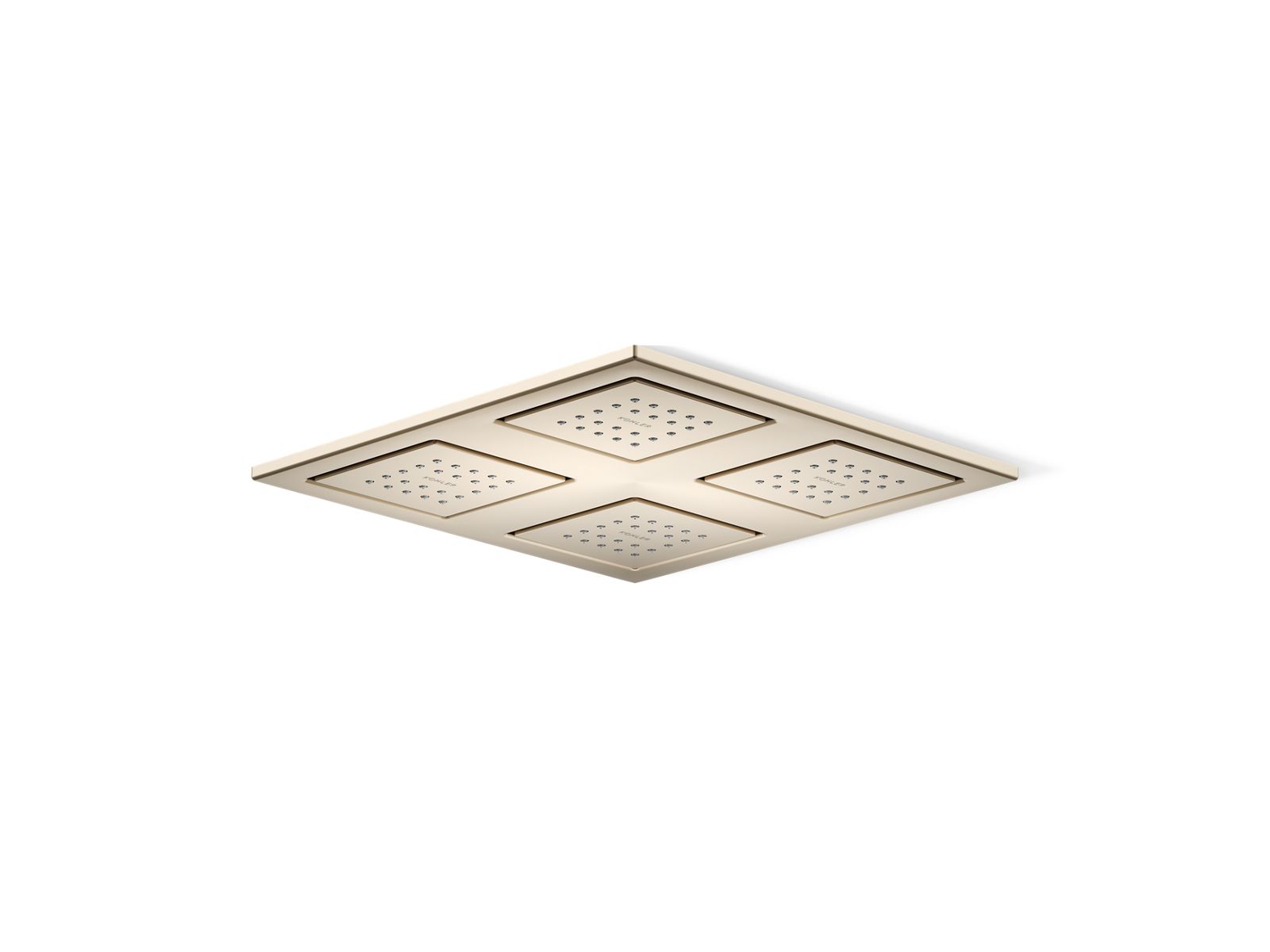 KOHLER K-98740-BV Watertile Rain Overhead Shower Panel With Four 22-Nozzle Sprayheads - Vibrant Brushed Bronze