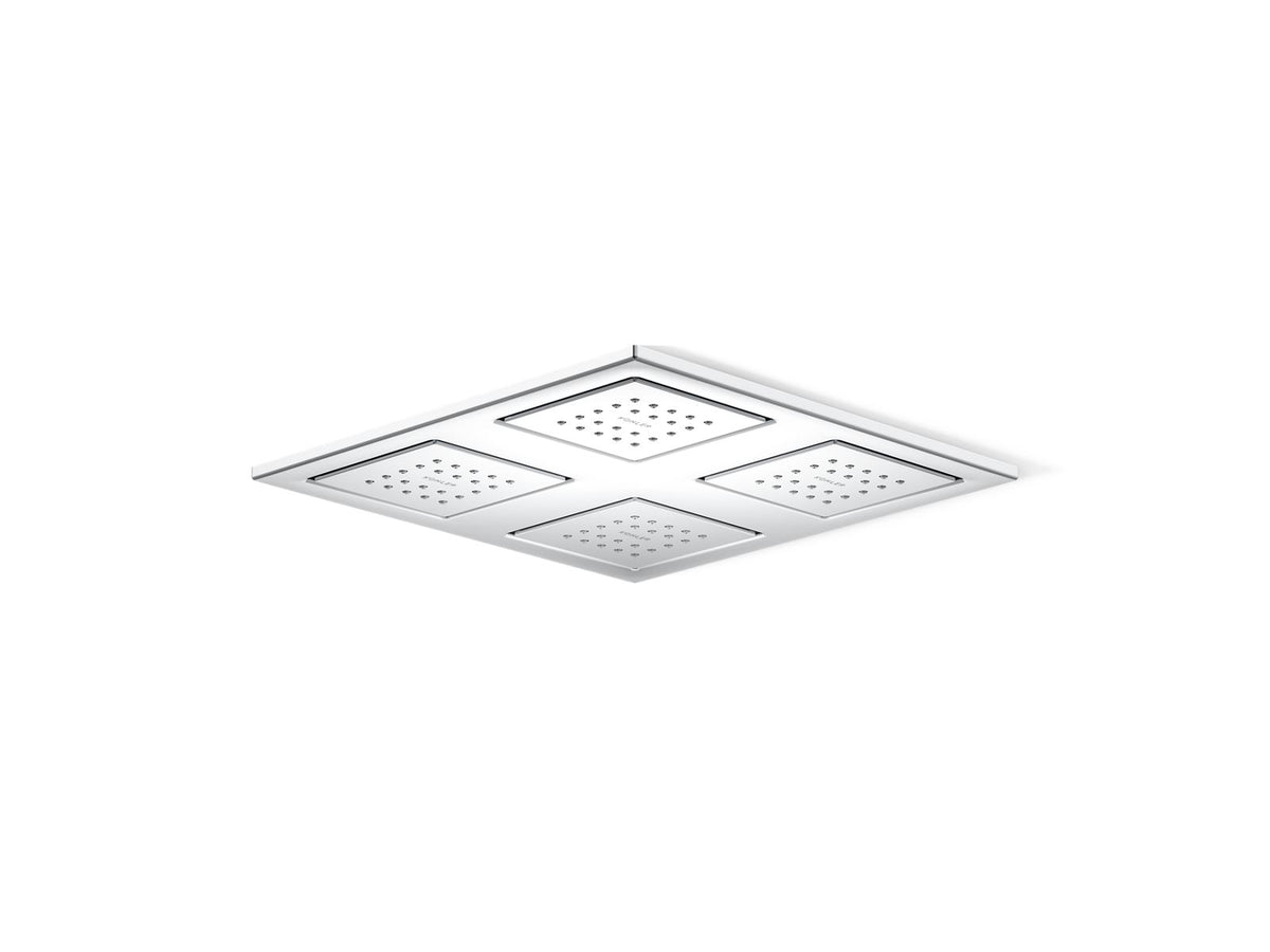 KOHLER K-98740-CP Watertile Rain Overhead Shower Panel With Four 22-Nozzle Sprayheads - Polished Chrome