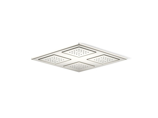 KOHLER K-98740-SN WaterTile Rain Overhead shower panel with four 22-nozzle sprayheads - Vibrant Polished Nickel