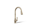 KOHLER K-99259-BV Artifacts Pull-Down Kitchen Sink Faucet With Three-Function Sprayhead - Vibrant Brushed Bronze