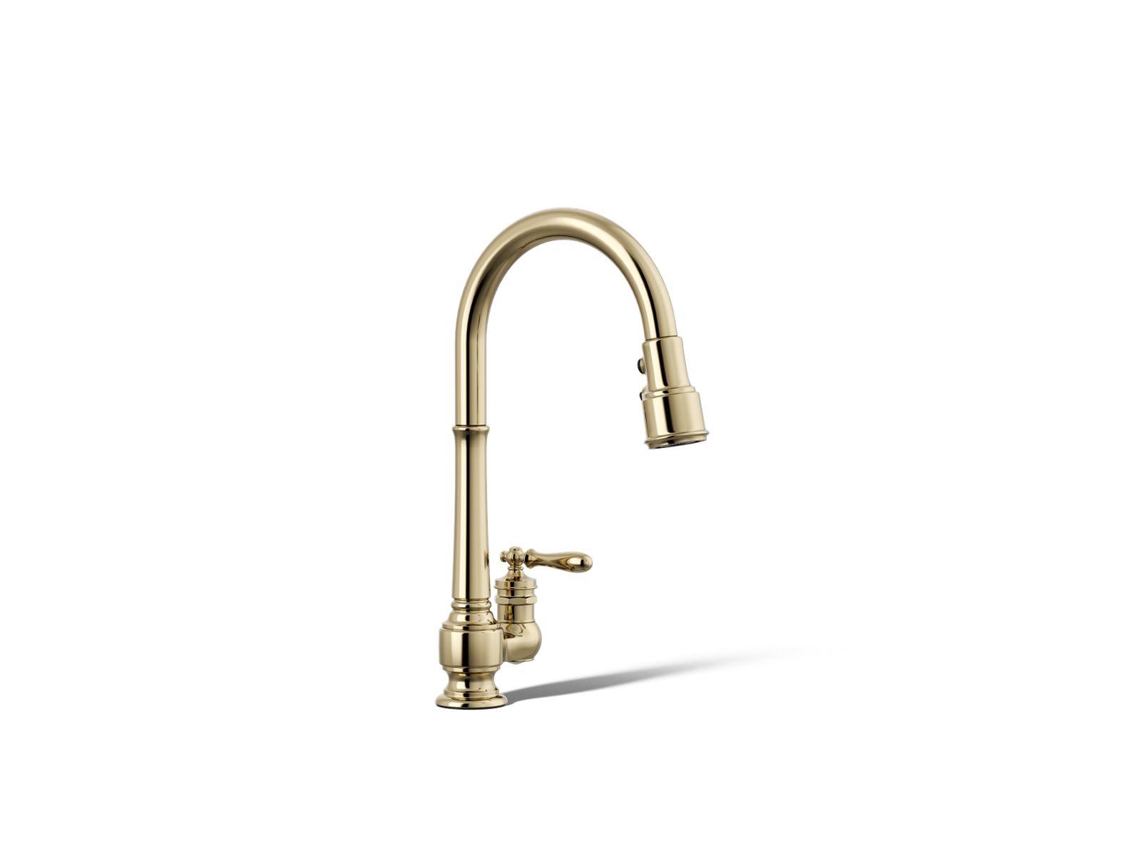 KOHLER K-99260-AF Artifacts Pull-Down Kitchen Sink Faucet With Three-Function Sprayhead - Vibrant French Gold
