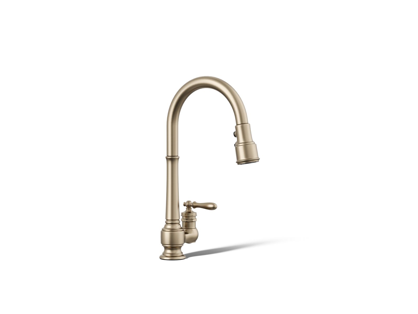 KOHLER K-99260-BV Artifacts Pull-Down Kitchen Sink Faucet With Three-Function Sprayhead - Vibrant Brushed Bronze
