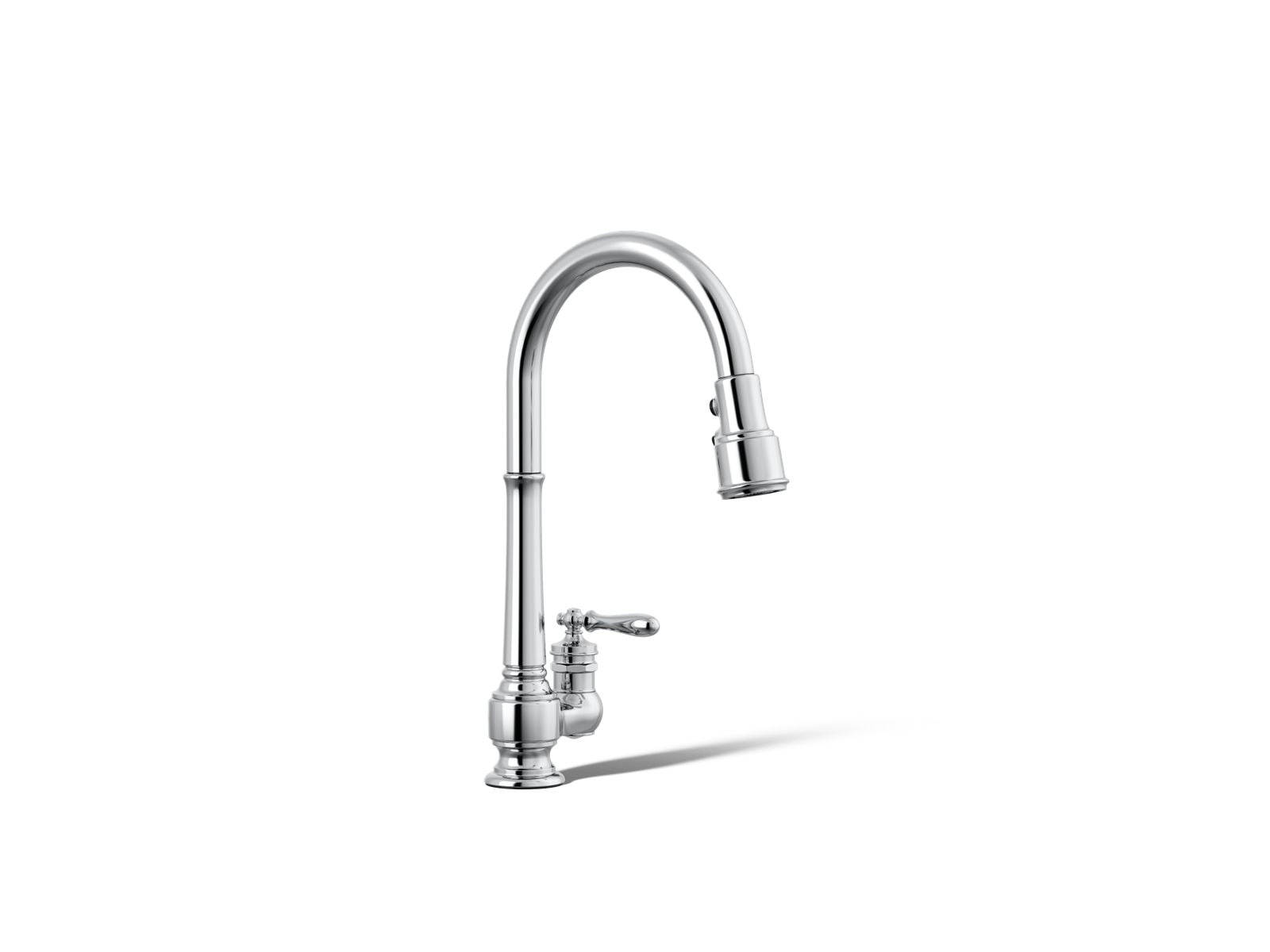 KOHLER K-99260-CP Artifacts Pull-Down Kitchen Sink Faucet With Three-Function Sprayhead - Polished Chrome