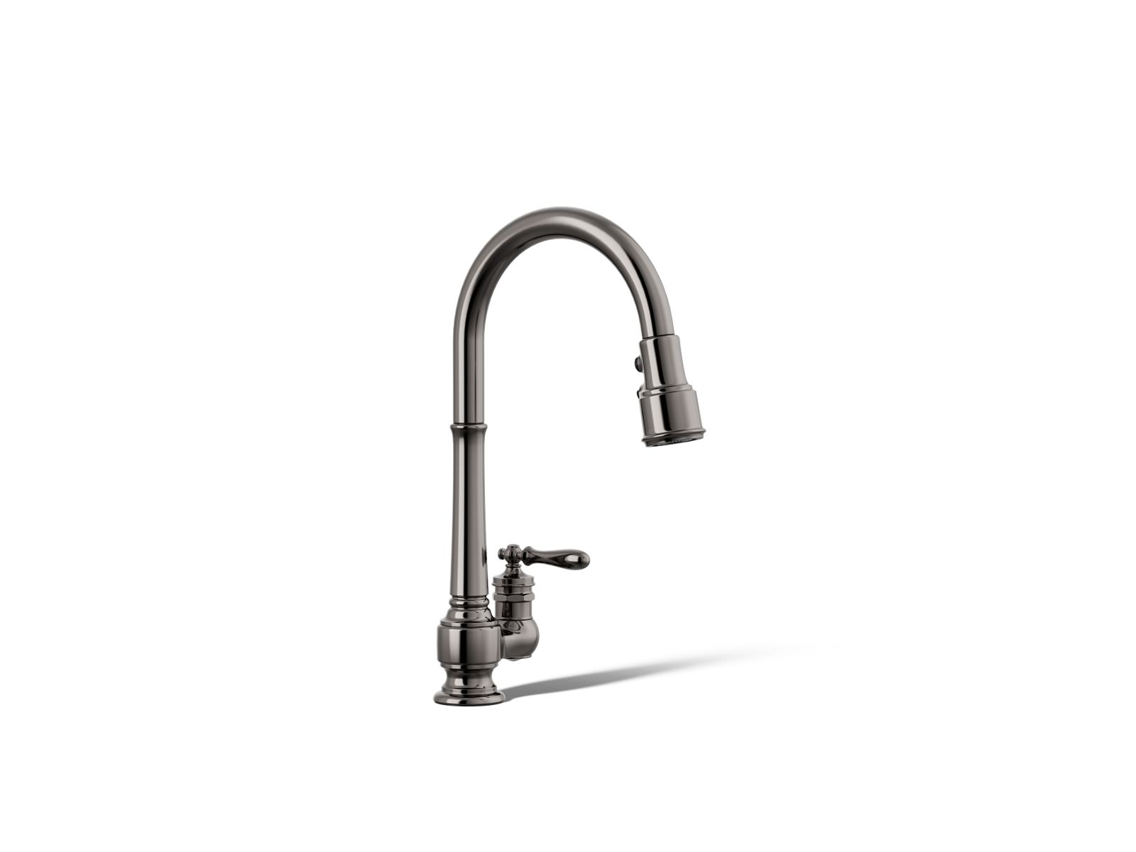 KOHLER K-99260-TT Artifacts Pull-down kitchen sink faucet with three-function sprayhead - Vibrant Titanium