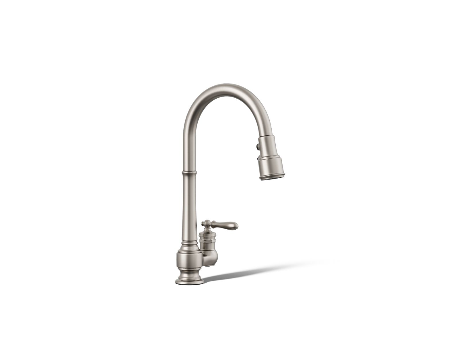 KOHLER K-99260-VS Artifacts Pull-Down Kitchen Sink Faucet With Three-Function Sprayhead - Vibrant Stainless
