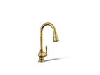 KOHLER K-99261-2MB Artifacts Pull-Down Kitchen Sink Faucet With Three-Function Sprayhead - Vibrant Brushed Moderne Brass