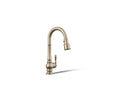 KOHLER K-99261-BV Artifacts Pull-Down Kitchen Sink Faucet With Three-Function Sprayhead - Vibrant Brushed Bronze