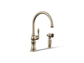 KOHLER K-99262-BV Artifacts Single-Handle Kitchen Sink Faucet With Two-Function Sprayhead - Vibrant Brushed Bronze