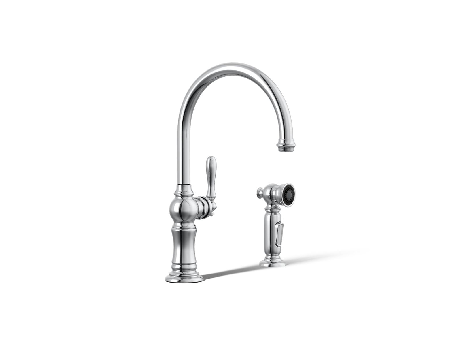KOHLER K-99262-CP Artifacts Single-Handle Kitchen Sink Faucet With Two-Function Sprayhead - Polished Chrome