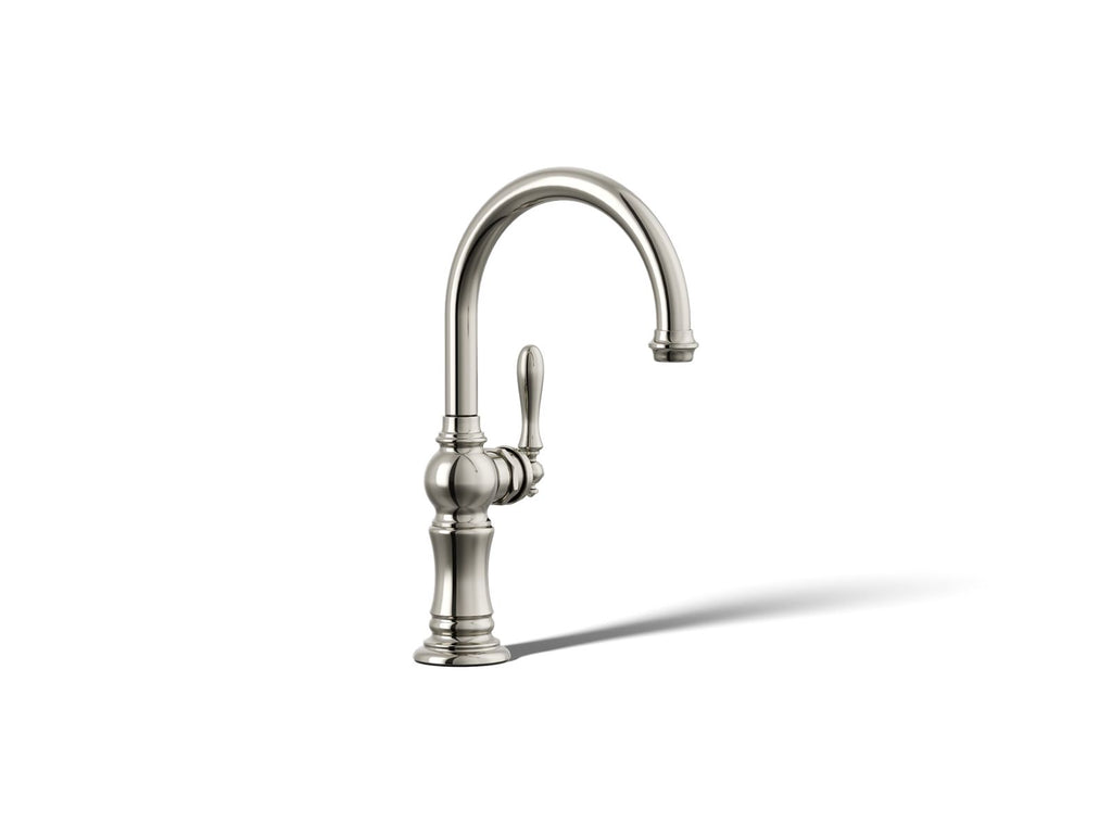 KOHLER K-99264-SN Artifacts Single-Handle Kitchen Sink Faucet - Vibrant Polished Nickel