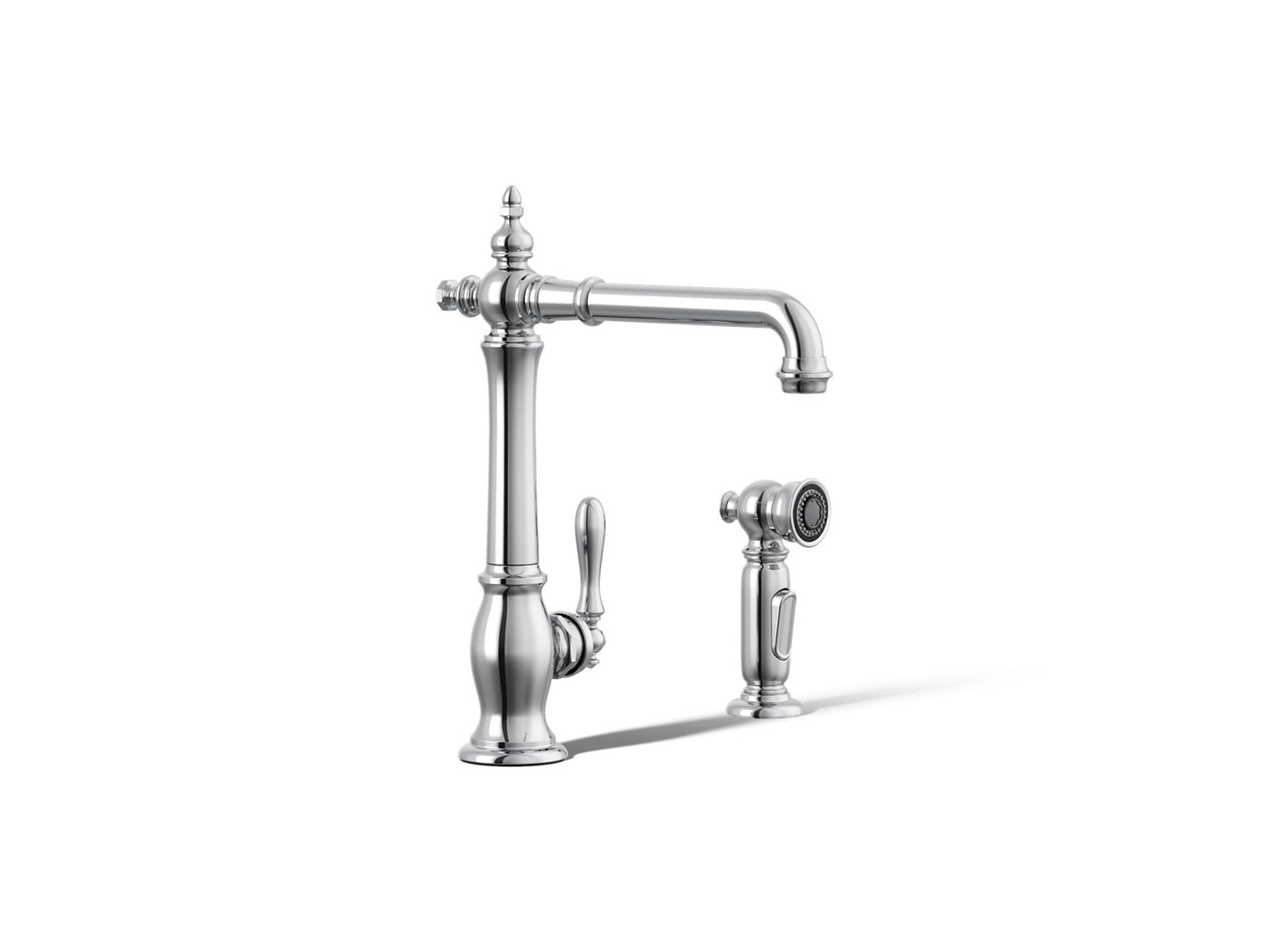 KOHLER K-99265-CP Artifacts Single-handle kitchen sink faucet with side sprayer - Polished Chrome