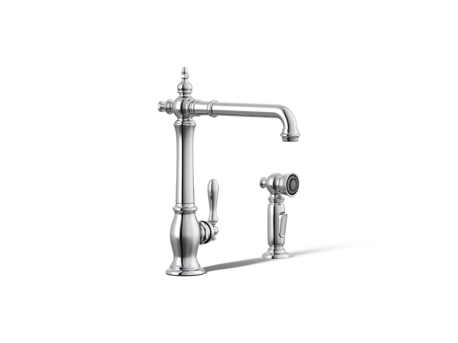 KOHLER K-99265-CP Artifacts Single-Handle Kitchen Sink Faucet With Side Sprayer - Polished Chrome