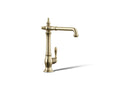 KOHLER K-99266-AF Artifacts Single-Handle Kitchen Sink Faucet - Vibrant French Gold