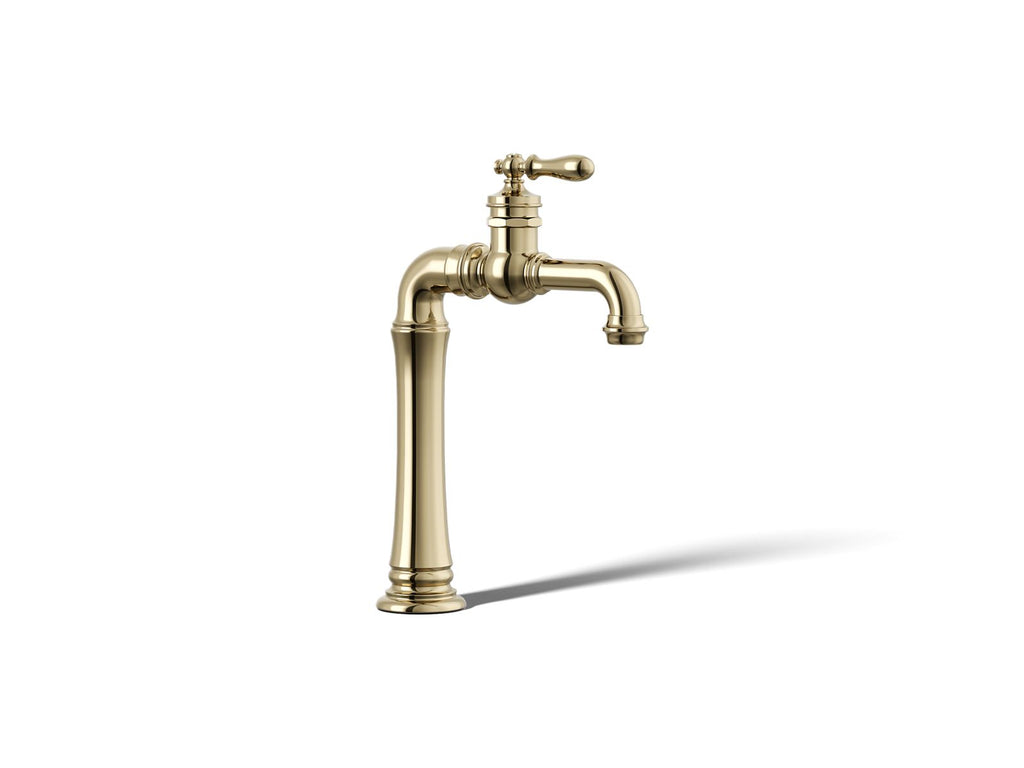 KOHLER K-99268-AF Artifacts Gentleman'S Single-Handle Bar Sink Faucet - Vibrant French Gold