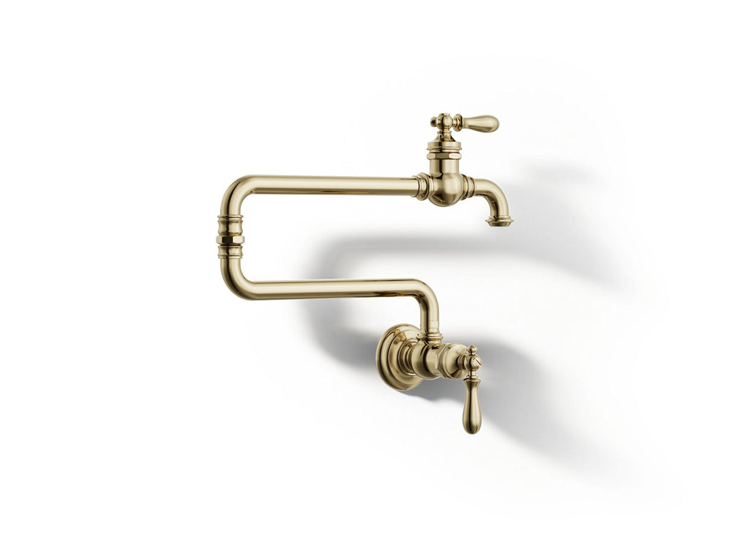 KOHLER K-99270-AF Artifacts Wall-Mount Pot Filler - Vibrant French Gold