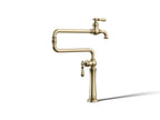 KOHLER K-99271-AF Artifacts Deck-Mount Pot Filler - Vibrant French Gold