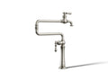 KOHLER K-99271-SN Artifacts Deck-Mount Pot Filler - Vibrant Polished Nickel