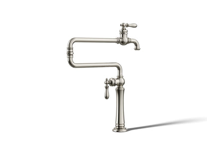 KOHLER K-99271-SN Artifacts Deck-mount pot filler - Vibrant Polished Nickel