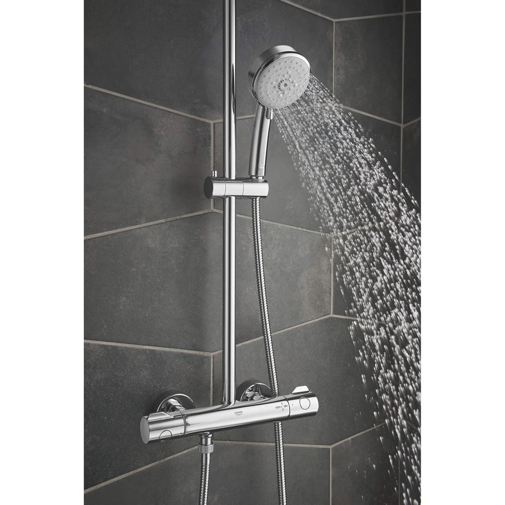 GROHE 26421000 Tempesta Thermostatic Shower System, - Chrome