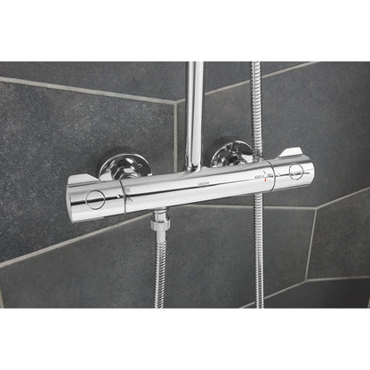 GROHE 26421000 Tempesta Thermostatic Shower System, - Chrome