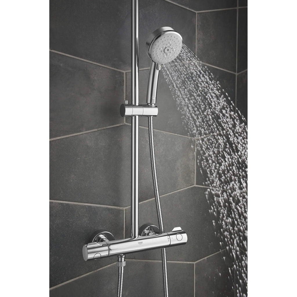 GROHE 26421000 Tempesta Thermostatic Shower System, - Chrome
