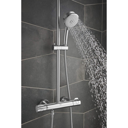 GROHE 26421000 Tempesta Thermostatic Shower System, - Chrome