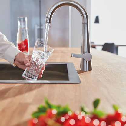 GROHE 30026DC2 GROHE Zedra Single-Handle Beverage Faucet (Cold Water Only) with Filtration 1.75 GPM - Supersteel
