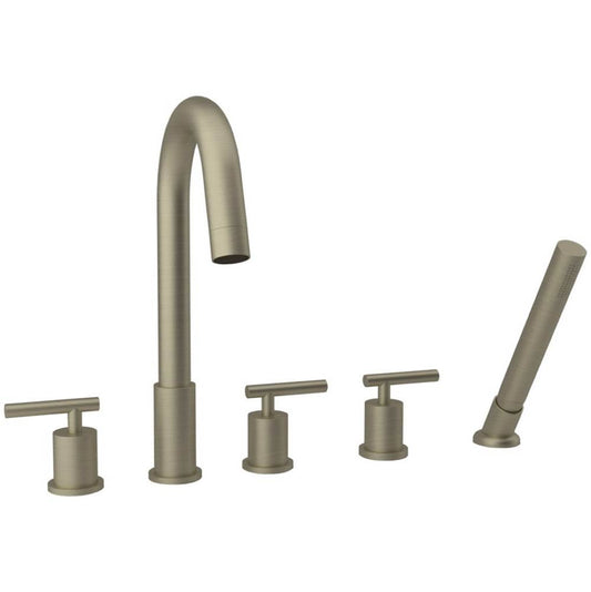 ARTOS F502-10BN Opera 5-Hole Deck Mount Tub Filler Brushed Nickel