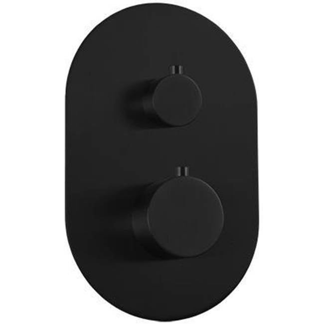 ARTOS F903B-58TKBK Round Thermostat with 3-Way Diverter and Off Position Trim Kit Matte Black