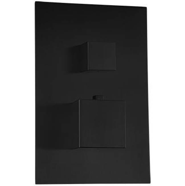 ARTOS F903B-59TKBK Square Thermostat with 3-Way Diverter and Off Position Trim Kit Matte Black